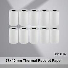 5/10 Gulungan Kertas Struk Termal 57x40 mm, Kualitas Premium, Kompatibel dengan Mesin Kasir POS dan Mesin Kartu Kredit - 57x40mm - View 1