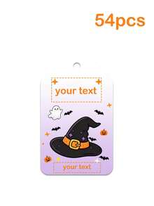 Halloween Gift Tags, 6 Pumpkin Ghost Witch Bat Designs With Jute Rope, Halloween Trick Or Treat Candy Box Decoration Labels, Halloween Party Favor Packaging Accessories - Multicolor - View 12