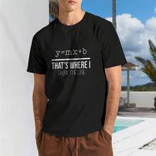 Linear Equation Maths Teachers 100% Cotton T Shirt - Shape - View 1
