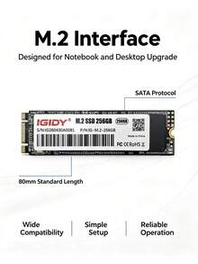 M.2 NGFF SATA SSD 128GB/256GB B&M‑Key Internal Solid State Drive High Speed Storage Disk For Laptop Desktop PC Upgrade - View 5