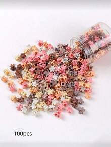 100pcs Girls Colorful Random Color Flower Mini BB Hair Clips, Fashion Fresh Simple Cute Hair Accessories, Hair Claw Clips, Hair Pins, Bangs Clips, Daily Use - Multicolor - View 8