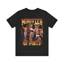 Camiseta Política Divertida de Nigel Farage, Ministro de las Cervezas: Camiseta Estilo Arcade Vintage - Negro - Ver 7