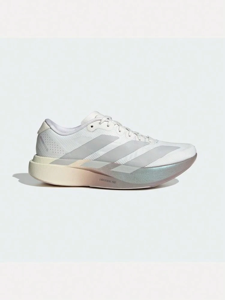 Adidas 女款 Adizero EVO SL WOVEN W 低筒跑步鞋 KJ2552 - 淺灰色 - 查看 1