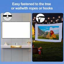 ZZPQVT 60", 84", 72", 100", 120", 150" Projection Screen, Portable Foldable Projection Screen 16:9 4K 3D, Suitable For Home Theater, Camping And Entertainment Activities - 100inch - View 10