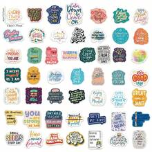 100pcs Inspirational Quote Stickers, Motivational Text Stickers, Waterproof Vinyl Material, Positive And Uplifting, Suitable For Water Bottles, Books, Laptops - 100 - View 4