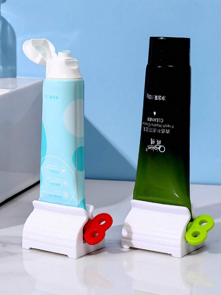 Manual Toothpaste Squeezer, Hand Cream And Facial Cleanser Dispenser, Toothpaste Tube Squeezer, Sample Roller, DIY Creative Toothpaste Squeezer, Pet Toothpaste, School And Kindergarten Essentials, Birthday And Graduation Gifts, Children's Soft Toothpaste Push Rod Toothpaste Press Tool, Facial Cleansing Pump Rotary Manual Press Tool
