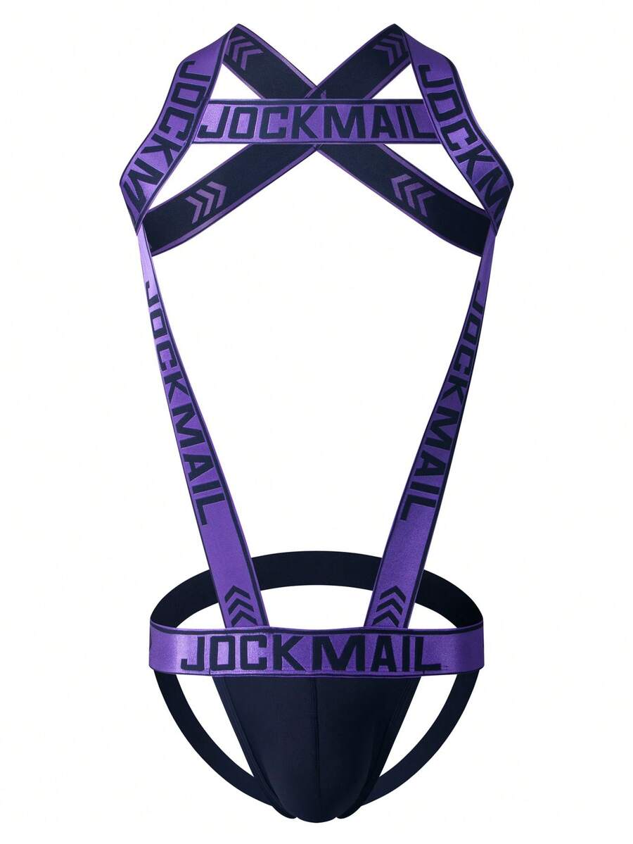 JOCKMAIL 2合1肩帶內褲 男士一體式丁字褲 雙層丁字褲 性感誘惑運動款