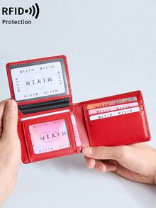 MIYIN Dompet Lipat Pria Slim RFID, Desain Minimalis dengan 2 Jendela ID dan Kantong Depan, Kapasitas Besar dengan Kantong Uang Tunai, Tipis dan Ringkas, Hadiah Ulang Tahun untuk Pria - MultiWarna - View 4