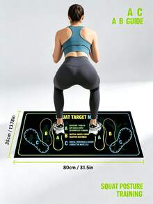 Workouts Squat Guide Mat For Posture Correction And Lower-Body Mobility,Training Mat Yoga Mat Heavy-Duty Fitness Mat Weight Loss Pilates Workout Equipment Home Exercise Set Walking Pad Gym Workout Sets Gym Accessory Halloween Summer Gym - Multicolor - View 2