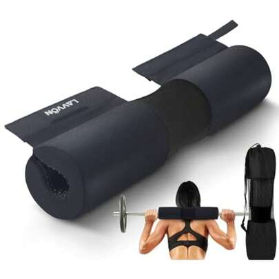 Barbell Squat Pad Nylon Padding AntiSlip-Thick Foam Hip Thrusts Pad Cushion Bench Press/Lunges/Bar Padding For Squats - Standard Weight Bar Pad - Provides Cushion To Neck Shoulders Training