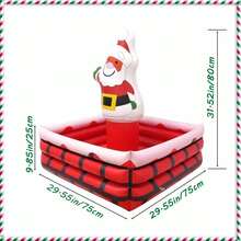 1pc Inflatable Santa Claus Cooler, Summer Cool Floating Ice Bucket For Drinks Storage, Birthday Party Supplies, Pool Accessories - Ice Bucket - View 8
