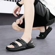 EVA Soft Cushion Couple Sandals, Lightweight Odor-Free Slippers For Men And Women, Home Bathroom Outdoor Versatile Slides - Black - View 1