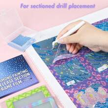 Reusable Diamond Art Release Section Frame Film, 12/18/30 PCS Non-Stick Release Paper For Diamond Painting Lovers, 10 * 10 Cm Diamond Art Accessories And Tools For Sectioning, Gradient Rainbow - View 4