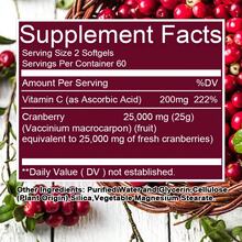 Bunkell Cranberry Softgels 25000MG, With Vitamin C - Supports Immune, Skin, Heart & Bone Health - 120 Softgels - 1瓶 - 查看 2
