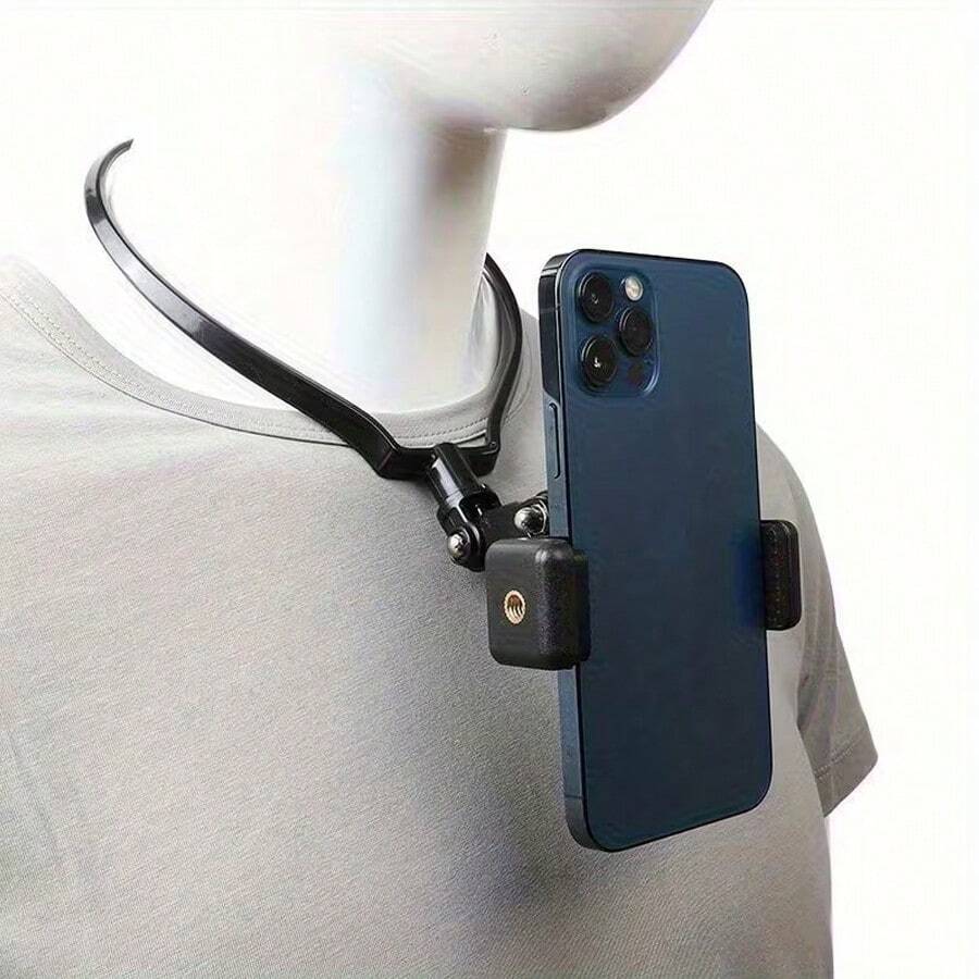 Hands-Free Wearable Neck Phone Holder, Travel Photography, Outdoor Shooting, Compact Design, Adjustable Bracket, Durable Material, Multi-Device Compatible, Outdoor Enthusiasts - Multicolor - View 1