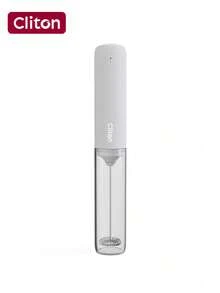 CLITON 鋰電池電動奶泡器，USB-C充電式雙攪拌頭奶泡器，30秒快速製作咖啡師級微細奶泡，便攜旅行奶攪拌器，適用於拿鐵、卡布奇諾、熱巧克力和自製咖啡飲品 - 彩色 - 查看 12