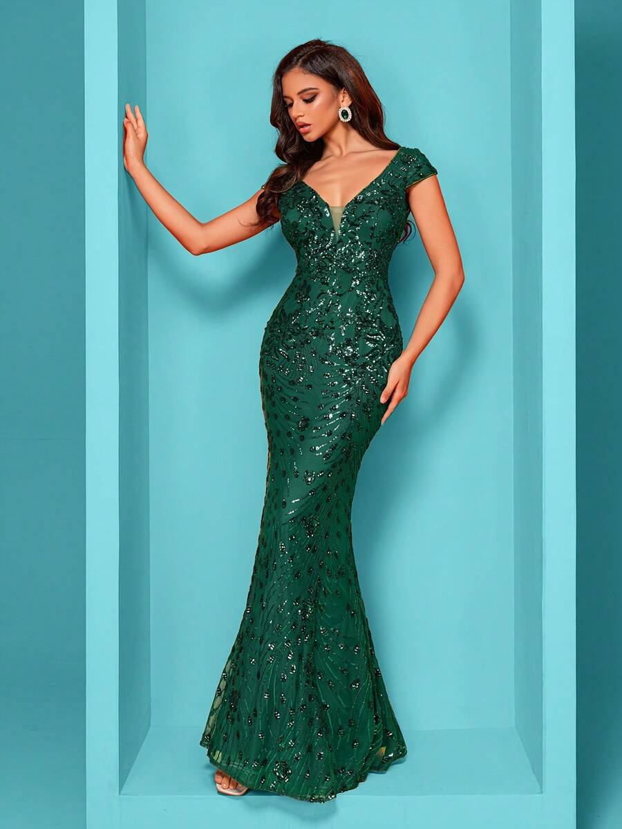 Vestidos de Boda - Verde Oscuro - Ver 1