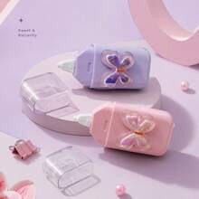 1 Set 7pcs New Dreamy Butterfly Stationery Set, Multi-Functional Learning Supplies, Gift For Students, Classroom Reward Prize - Multicolor - View 6