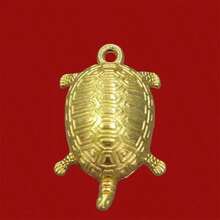 1pc Cross-Border Pure Brass Longevity Turtle Desktop Ornament, Auspicious Turtle Copper Carving Craft, Cultural Collectible Tea Pet Decor - Gold - View 11
