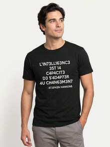 Men T-Shirts - 黑色 - 查看 2