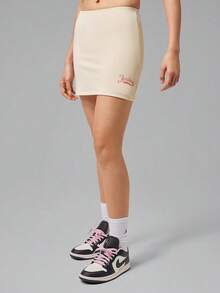 Jordan Women's AS W J BRK FEM SKORT SET Knitted Mini Skirt IM7382-272 - Baby Pink - View 1