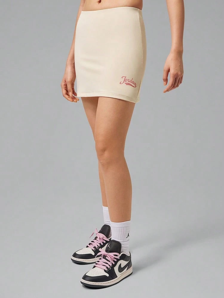 Jordan Women's AS W J BRK FEM SKORT SET Knitted Mini Skirt IM7382-272 - Baby Pink - View 1