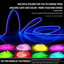 Lampu Ambient EL Mobil 3M, Pasang & Mainkan USB, Strip Dekorasi Interior Mobil Minimalis Kreatif - A - View 3