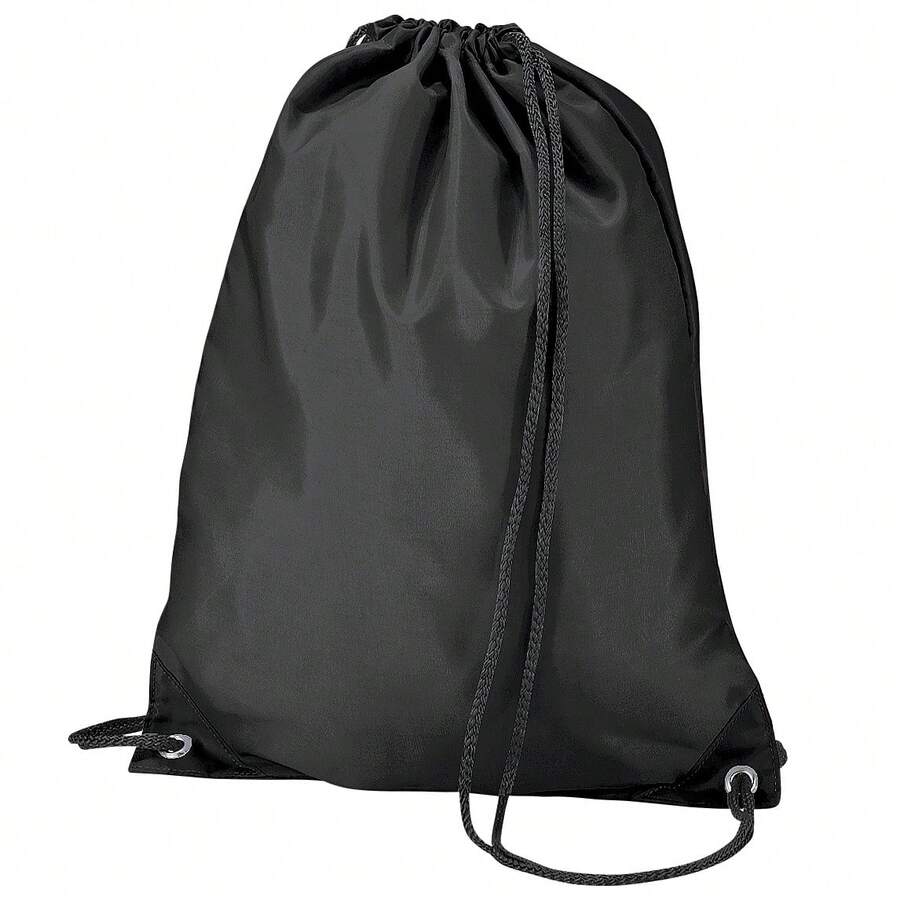 BagBase Budget Water Resistant Sports Gymsac Drawstring Bag (11L) - Black - View 1