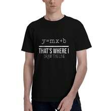 Linear Equation Maths Teachers 100% Cotton T Shirt - Shape - View 3
