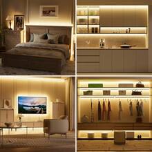 LQHZMYY 1pc LED Light Strip With Hand Sweep Sensor Switch, No Spot COB Flexible LED Light Strip, Gesture Wave Sensor Switch, No Touch Required, Warm White 3000K, Low Voltage 5V, USB Powered, Suitable For Cabinet, Wardrobe, Kitchen Lighting, Mirror, TV Background, Home Lighting, Space Main Image, Christmas Holiday Party Decoration - Warm white light - View 10