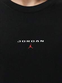 Jordan Kaos Rajut Lengan Pendek Tanpa Kerah Pria AS FLT ES 96 OS PCH SS CRW TIO0035-010 - Hitam - View 4