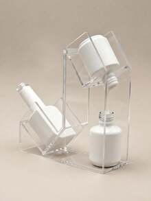 Acrylic Transparent Inverted Nail Polish Holder - Clear - View 1