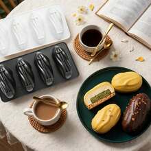 Pistachio Silicone Mold, 4-Cavity Non-Stick Baking Mold, Suitable For Mousse Cake, Chocolate, Pastries, Pistachio-Shaped Candy Jelly Mold, Home Baking And Party Dessert Decoration - Multicolor - View 6
