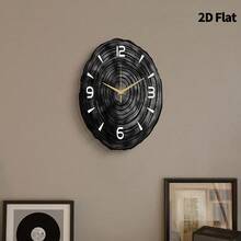 Artistic Annual Ring Creative Decorative Wall Clock, Ultra-Quiet Quartz Movement, No Ticking Sound, Flat Design, Suitable For Decorating Living Room, Bedroom, Office, Kitchen And Cafe, Perfect Decorative Gift For Friends And Family, Can Be Used For Room Decor, Bedroom Decor, Dorm Decor, Back To School Decor, School Surprise, School Season, Wedding Decor, Friend Birthday Gift, Home Decor And School Supplies. - Decorative Wall Clock - View 9