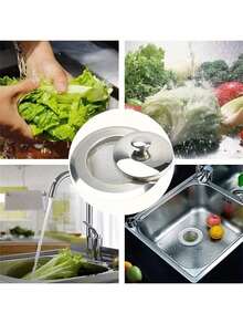 [Customer Favorite] Stainless Steel Kitchen Sink Strainer With Lid - Perfect For Washing Vegetables And Floor Drain Protection - Set - View 7