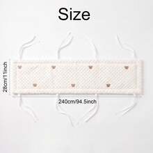 1pc Baby One-Piece Fleece Bed Guardrail, Soft Anti-Fall Bed Bumper For Infants And Children, Children's Bed Animal Embroidery Pattern Protective Rail - 240CM - View 2