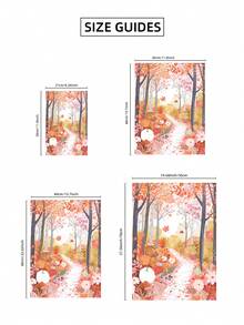 1件無框粉色秋季森林軟裝牆面藝術海報，趣味風格，適合宿舍返校禮物 - 多色 - 查看 10