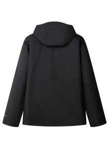 Columbia Jaket Hiking Gunung Outdoor Pria Terbaru, Mantel Softshell Olahraga Tahan Air - Hitam - View 8