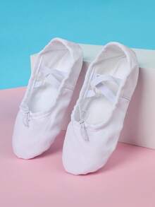 Children's Dance Shoes, Girls' Soft Bottom Dance Shoes, Ballet Shoes For Kids, Pink - White - View 4