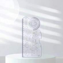 3 Styles Multifunctional Geometric Drawing Ruler, Transparent 360° Rotatable Measuring Template Ruler, Combines Compass And Protractor Functions, Suitable For School Supplies, Learning Supplies, Ideal For Students' Math And Geometry Learning, Perfect Gift For Teacher's Day, National Day, Saudi National Day - Multifunctional - View 9