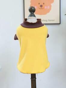 1PC 2026 New Pet Clothes Small Dog Puppy Cat Cute Pet Simple Versatile Fitted Comfortable Breathable Skin-Friendly Rolled Hem Undershirt - Yellow - Yellow - View 1