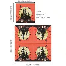 Halloween Print Party Napkins Series, Disposable Paper Napkins For Halloween Decor - WSJ5 - View 5