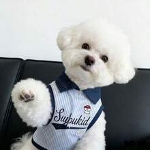 Fashionable Summer Pet Dog & Cat Clothes, Handsome & Cute, Colorblock Striped Print, Breathable Vest For Small Dogs & Cats - Multicolor - View 19