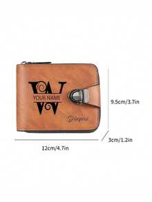 Personalized Men's Wallet With Custom Name & Initial, Custom Bifold Wallet, Card Holder, Personalized Wallet, Birthday Anniversary Gift For Him - Multicolor - View 9