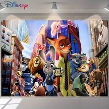 Hasbro 生日背景布 聚酯纖維卡通照片背景橫幅 Judy Hopps 與 Nick Wilde 印花 長方形攝影背景布 適用於生日、萬聖節、感恩節、聖誕節、粉絲居家後院派對烘焙用品 - 彩色 - 查看 15