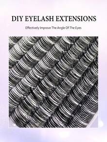 Asiteo 130pcs D Curl Natural Style False Eyelashes 8-16mm Mixed Length DIY Lash Clusters, Fine Soft Fluffy Lightweight, Suitable For Daily Makeup Eyelash Extensions, Single Cluster DIY Home Use, Suitable For Beginners, Daily, Date, Party, Travel Makeup Tools - D - View 4
