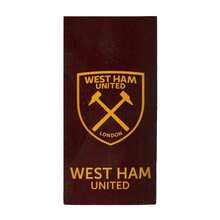 West Ham United FC FC Jacquard Towel - Claret Red/Sky Blue - View 1