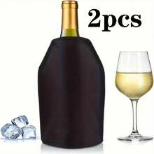 1/2件裝 冰凍葡萄飲品保溫套 可調節冰袋，適用標準瓶裝，冷熱皆可保溫，適合派對、戶外、海灘、用餐與居家使用 - 彩色 - 查看 14