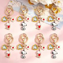 SNOOPY 12/8/4/2/1pc Cute Cartoon Snoopy Alloy Keychain, Student Couple Gift, Bag Charm, Key Ring, Backpack Pendant - Multicolor - View 16