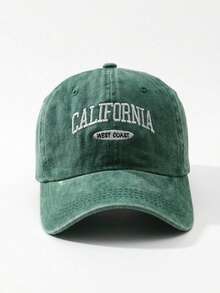 BONNY BOOM 2件裝 CALIFORNTA 西海岸刺繡棒球帽卡車帽，中性復古水洗 Y2K 戶外防曬可調節旅行度假禮物，適合朋友家人、萬聖節、聖誕節、母親節、父親節、新年、婚禮用品、感恩節、單身派對、返校季、學生開學季、教師節、嘉年華 - 綠色+黑色 - 查看 5